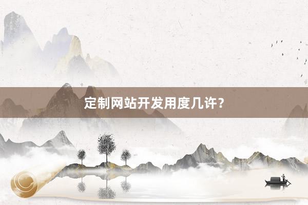 定制网站开发用度几许？